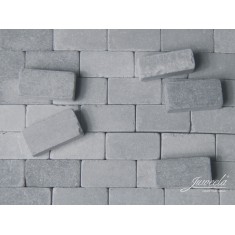 1/8 Bricks 32x16x12mm (Rumbled, Light Grey, 25x)