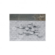 1/32 1/35 Hexagonal Pavers Dark Grey (540pcs)
