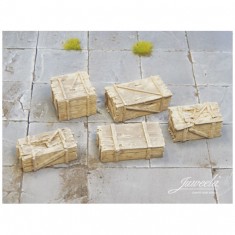 1/45 1/50 Old Wood Boxes #Large #Light (5pcs)