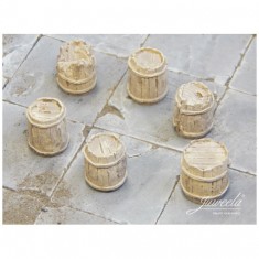 1/45 1/50 Old Wood Barrels #Light (12pcs)