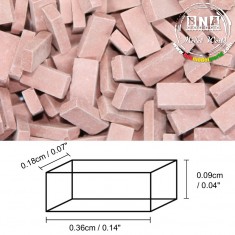 1/72 Bricks - Medium Brick-Red (Material: Ceramic) 2,000pcs