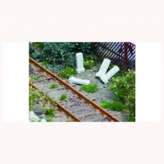 1/87 (HO scale) Mile Stones (Blanco 200pcs)