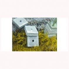 1/87 (HO scale) Concrete Pedestal (21x21mm, 15x)