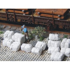 1/87 (HO scale) Bales Of Raw Material (White 20x)