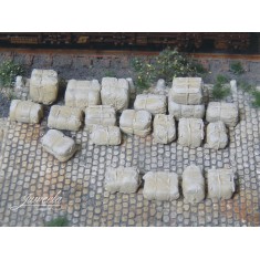 1/87 (HO scale) Bales Of Raw Material (Beige 20x)