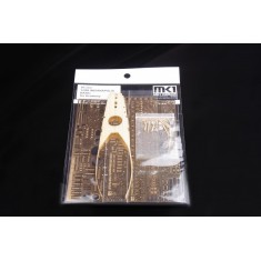 1/350 USS CA-35 Indianapolis Basic Detail set (PE+Barrels+Wooden Deck) for Academy kit