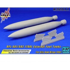 1/32 RPL-501/502 1700L External Fuel Tanks for Kitty Hawk kits