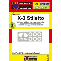 1/72 X-3 Stilleto Canopy and Wheel Disk Mask
