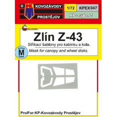 1/72 Zlin Z-43 Canopy and Wheel Disk Mask