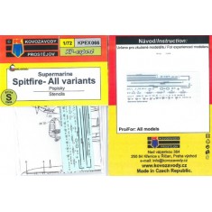 1/72 Supermarine Spitfire Stencils Decal