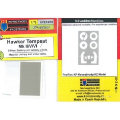 1/72 Hawker Tempest Mk.II/V/VI Mask for Canopy and Wheels for AZ Model/KP kit