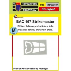 1/48 BAC 167 Strikemaster Canopy and Wheel Disks Mask for Fly model