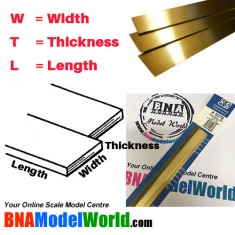 Brass Strips Set #Soft (4pcs, 2 different sizes, L: 300mm)