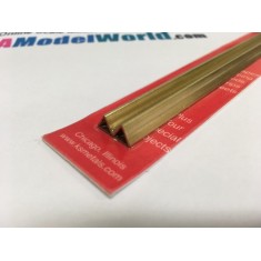 Brass Triangle Tube (height: 6.35mm, length: 304.8mm, 2pcs)