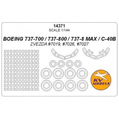 1/144 Boeing 737-700 / C-40B / 737-800 / 737-8 MAX Masks for Zvezda #7019, 7026