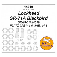 1/144 SR-71A Blackbird Mask Set (Wheels Mask Incl.) for Dragon/Platz Kits