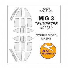1/32 MiG-3 Double-sided Paint Masking for Trumpeter kit #02230