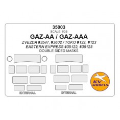 1/35 GAZ-AA/AAA Masking for Zvezda /Toko /Eastern Express #35122, #35123