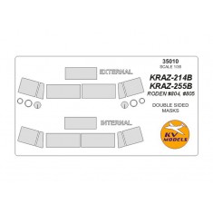 1/35 KRAZ-214B/255B Double-sided Paint Masking for Roden #804, #805
