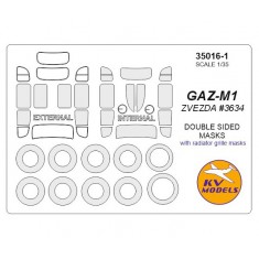 1/35 GAZ-M1 Double-sided Wheels Masks for Zvezda kits