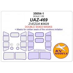 1/35 UAZ-469 Window Masks for Zvezda #3629 (double-side)