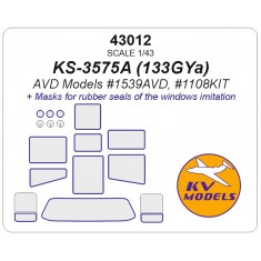 1/43 ZiL-133GYa Truck with KS-3575A Crane Masks for AVD Models #1539/1108KIT