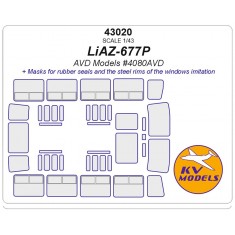 1/43 Bus LiAZ-677P Masks for AVD Models #4080AVD