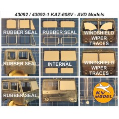1/43 KAZ-608V Mask Set for AVD Models Kits