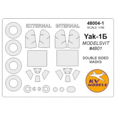 1/48 Yak-1B Double-sided Paint Masking for Modelsvit #4801