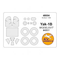1/48 Yak-1B Paint Masking for Modelsvit #4801