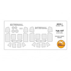 1/48 Yak-18T Double-sided Paint Masking for Amodel #04807, #04810