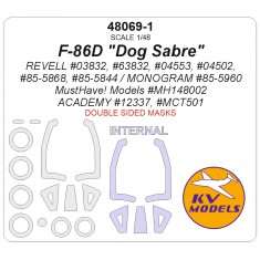 1/48 F-86D Dog Sabre Masks for Revell/ Monogram/MustHave/Academy [Double-sided]