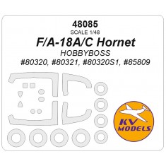 1/48 F/A-18A/C Hornet Masks for Hobby Boss (canopies and wheels)