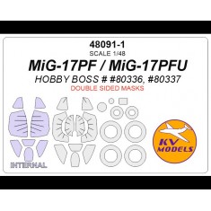 1/48 MiG-17F/PF/PFU Double-sided Masking for HobbyBoss #80334, #80336, #80337