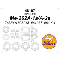1/48 Me-262 Mask Set (Wheels Mask Incl.) for Tamiya Kits