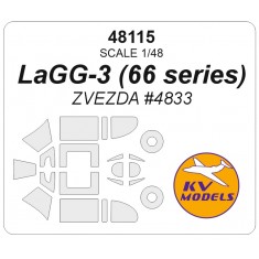 1/48 LaGG-3 (66 series) Masks for Zvezda #4833