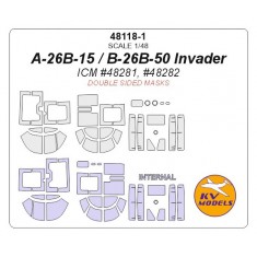 1/48 A-26B-15/B-26B-50 Invader Double-sided Masking for ICM #48281, #48282