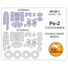 1/48 Pe-2 Double-sided Masking for Zvezda #4809