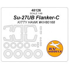 1/48 Sukhoi Su-27UB Flanker-C Masking for Kitty Hawk #80168