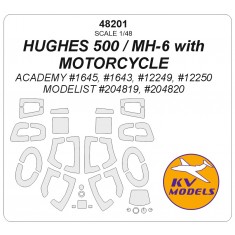 1/48 Hughes 500/MH-6 w/Motorcycle Masking for Academy/Modelist kits