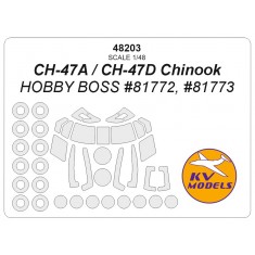 1/48 CH-47A / CH-47D Chinook Masks for Hobby Boss #81772, #81773