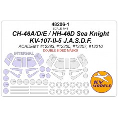 1/48 CH/HH-46D Sea Knight/CH-46E Current U.S. Marines Bull Frog Masks for Academy
