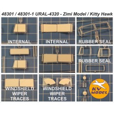 1/48 Ural-4320/APA-5D Mask Set for Zimi/Kitty Hawk Kits