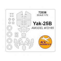 1/72 Yak-25B Masking w/Wheels Masks for Artmodel #72185