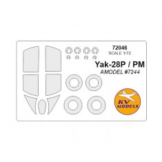 1/72 Yak-28P/Yak-28PM Masking for Amodel #7244