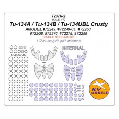 1/72 Tu-134A /B/UBL Crusty Masking for Amodel #72249/-01/72260/72268/72276/72278/72299