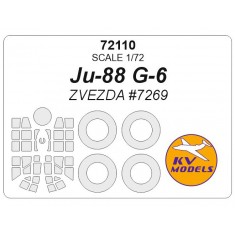 1/72 Junkers Ju-88 G-6 Masking w/Wheels Masks for Zvezda kits