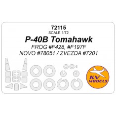 1/72 P-40B Tomahawk Masking for Zvezda #7201