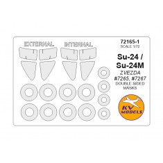 1/72 Su-24/Su-24M Double sided Masking w/Wheels Masks for Zvezda #7265, #7267