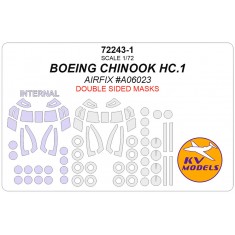 1/72 BOEING CHINOOK HC.1 Masks for Airfix #A06023 [Double-sided] (canopies and wheels)